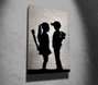 Wallity WY61 Banksy Lienzo Decorativo Enmarcado 50 x 70 cm